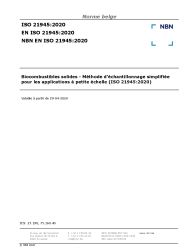NBN EN ISO 21945:2020