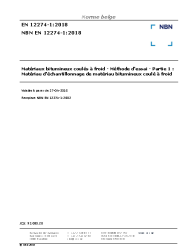 NBN EN 12274-1:2018