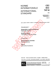 IEC 60747-8:1984/AMD1:1991