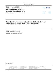 NBN EN ISO 17229:2016