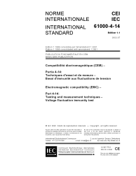 IEC 61000-4-14:1999+AMD1:2001 Consolidated