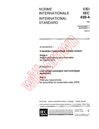 IEC 60439-4:1990/AMD1:1995