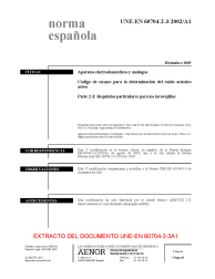 UNE-EN 60704-2-3:2002/A1:2005