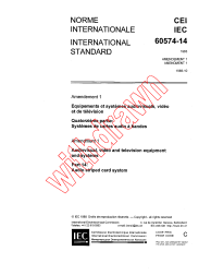 IEC 60574-14:1983/AMD1:1988