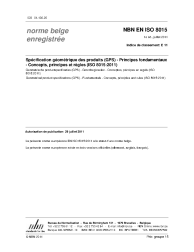 NBN EN ISO 8015:2011