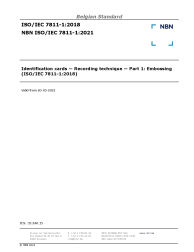 NBN ISO/IEC 7811-1:2021