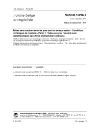 NBN EN 10216-1:2002