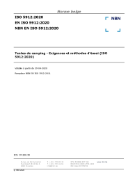 NBN EN ISO 5912:2020