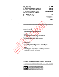 IEC 60947-5-2:1992/AMD2:1995