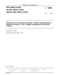 NBN EN ISO 19901-5:2021