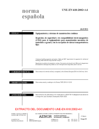 UNE-EN 618:2002+A1:2011 (R2019)
