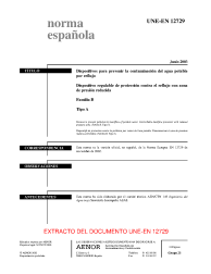 UNE-EN 12729:2003 (R2014)