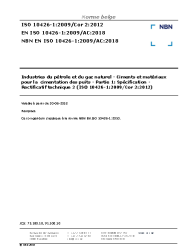 NBN EN ISO 10426-1:2009/AC:2018