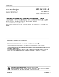 NBN EN 1748-1-2:2005