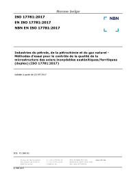 NBN EN ISO 17781:2017