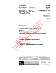 IEC 60364-4-43:1977/AMD1:1997
