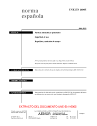 UNE-EN 16005:2013 (R2018)
