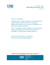 UNE-CEN/TR 13695-2:2020 IN