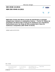 NBN ISO 4548-14:2021