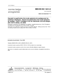 NBN EN ISO 15614-2:2006