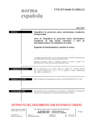 UNE-EN 61643-21:2002/A2:2013