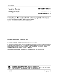 NBN ENV 14272:2002