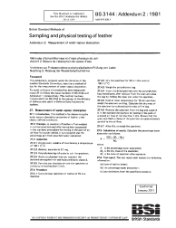 BS 3144:Addendum No. 2:1981
