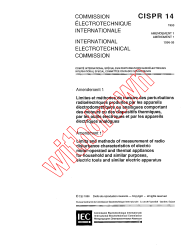 CISPR 14:1993/AMD1:1996