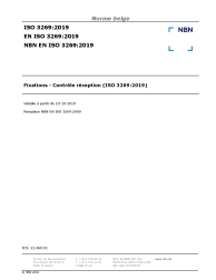NBN EN ISO 3269:2019