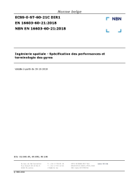 NBN EN 16603-60-21:2018