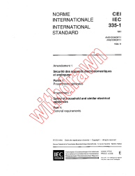 IEC 60335-1:1991/AMD1:1994