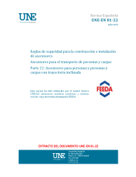 UNE-EN 81-22:2022