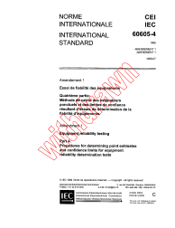IEC 60605-4:1986/AMD1:1989