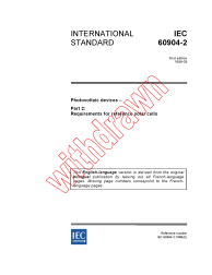 IEC 60904-2:1989