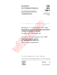 IEC 60730-1:1986/AMD1:1990