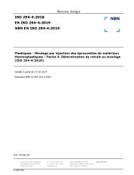 NBN EN ISO 294-4:2019
