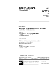 IEC 60489-2:1991/AMD1:1999