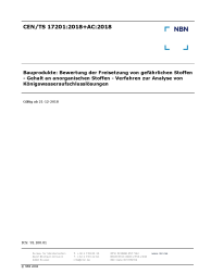 CEN/TS 17201:2018+AC:2018