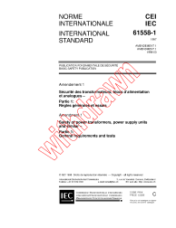 IEC 61558-1:1997/AMD1:1998