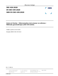 NBN EN ISO 439:2020