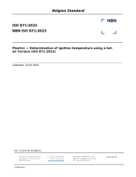 NBN ISO 871:2023