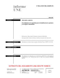 UNE-CEN/TR 15299:2007 IN