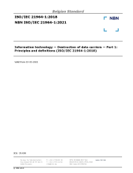NBN ISO/IEC 21964-1:2021