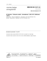 NBN EN ISO 21671/A1:2011