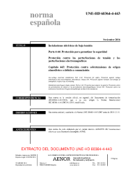 UNE-HD 60364-4-443:2016