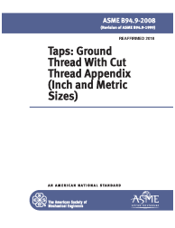 ASME B94.9-2008 (R2018)