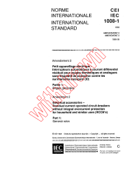 IEC 61008-1:1990/AMD2:1995