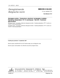 NBN EN 4165-001:2007