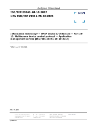 NBN ISO/IEC 29341-28-10:2021