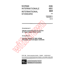 IEC 60694:1980/AMD2:1993
